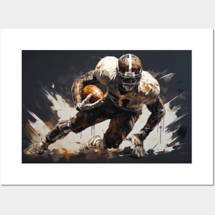 American Football Action Sport Painting Abstract Art Decor Posters and Art